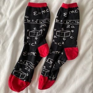VINTAGE MATH PRINT SOCKS